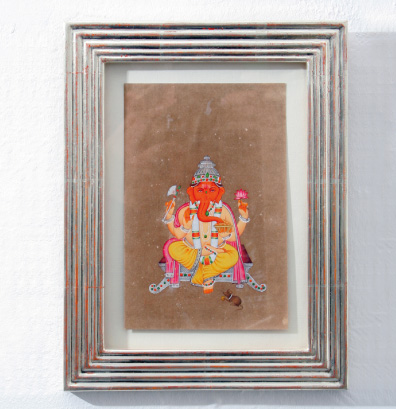 Indische Gouache, Silber